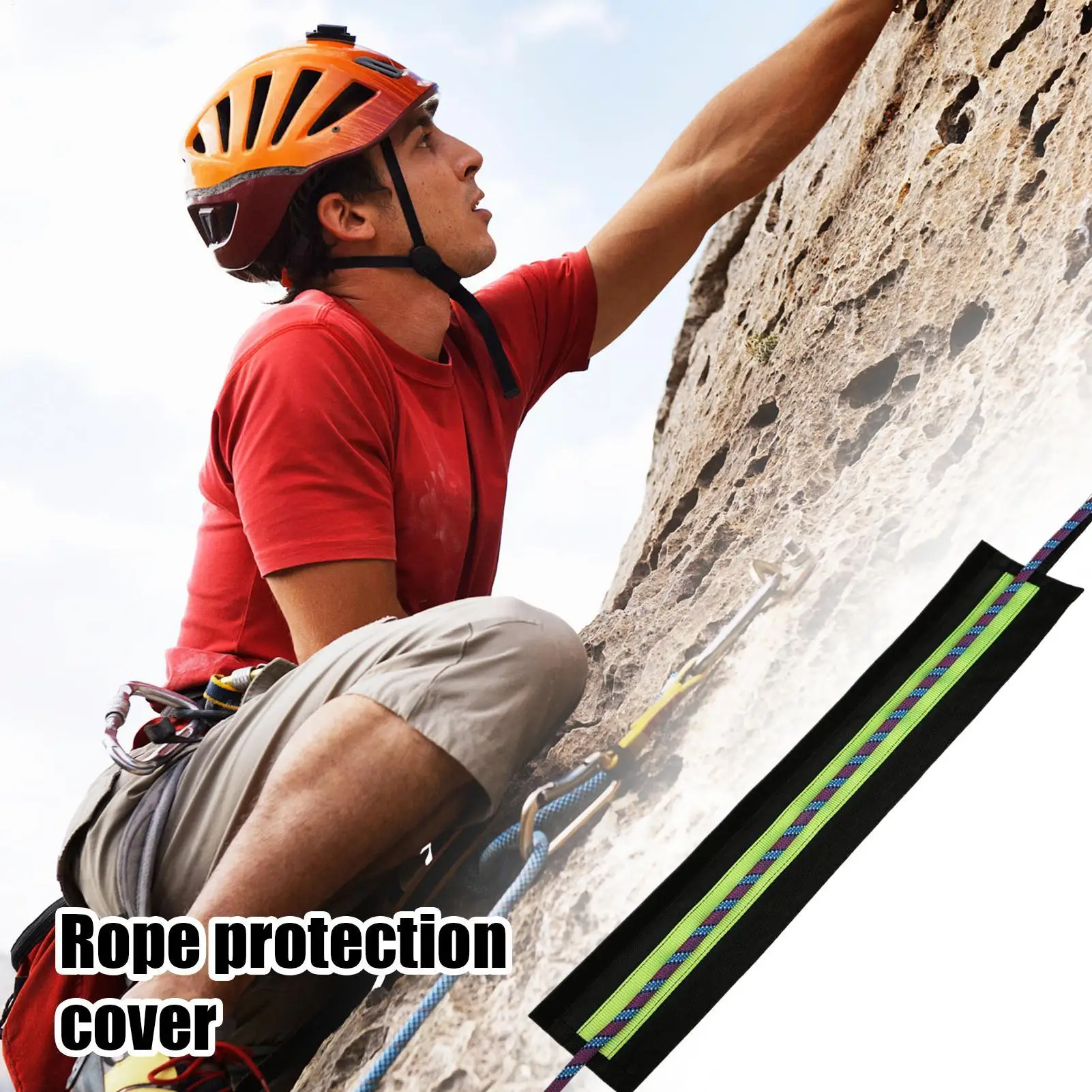 

Защитная пленка для веревки, уличная противоизносная защита для веревки, снаряжение для спуска, для выживания, альпинизма, спелеологии на открытом воздухе