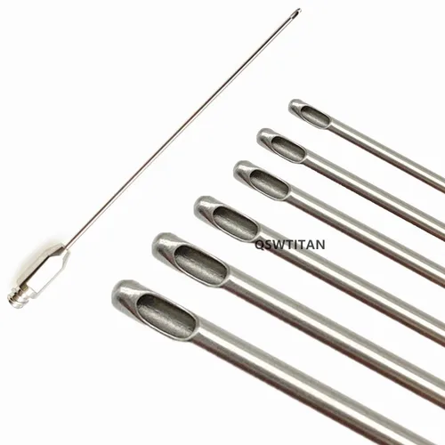 Imagen 2 del producto Kit de trasplantación de grasa, cánula de cosecha de grasa para células de tallo, cánula de liposucción, aspirador de aguja de transferencia de grasa para uso de belleza