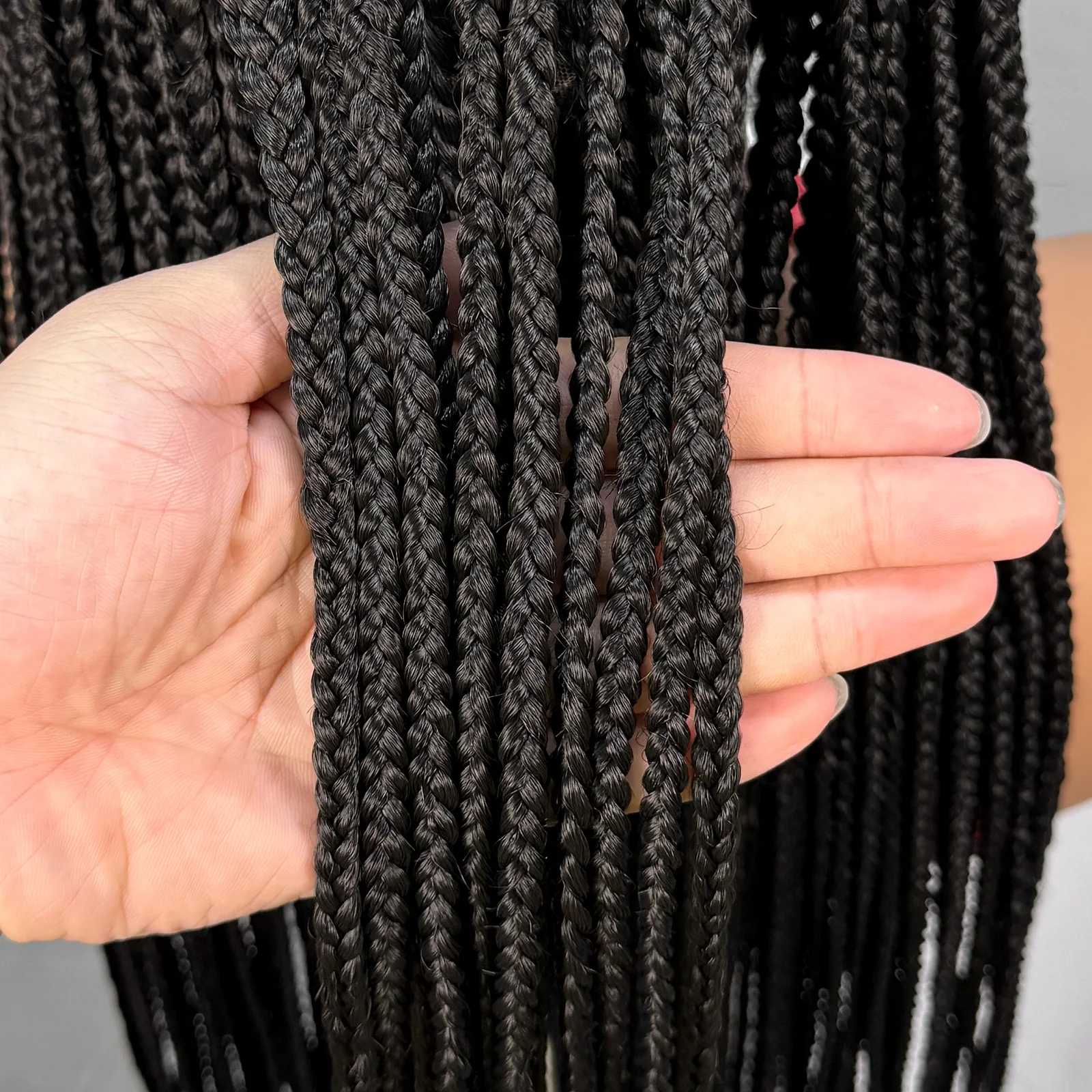 Synthetic Full Lace Cornrow Braided Wigs Natural Braiding Hair Wigs Box Braided Lace Wigs with Baby Hair for Black Women