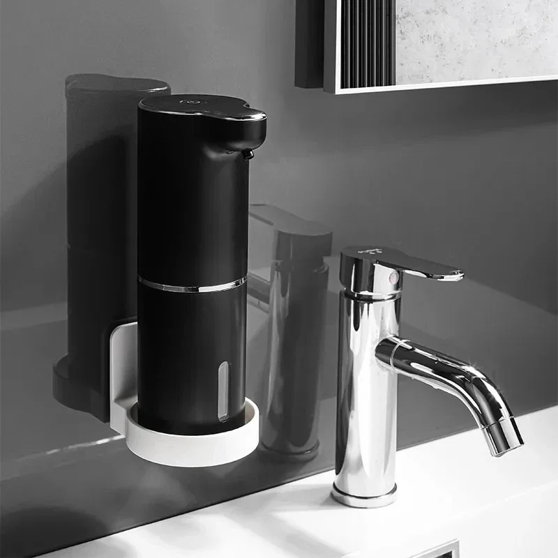 Distributeur automatique de mousse de détergent pour les mains, distributeur de crème désinfectante inductive pour les mains, chargeur HOUSB, noir