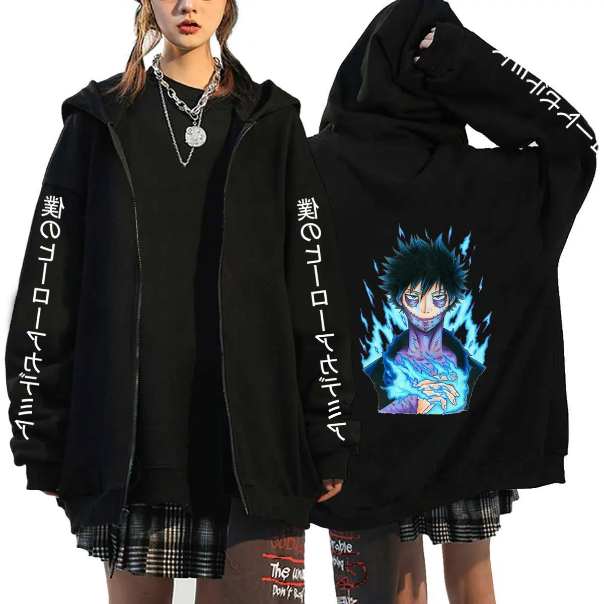 Sudaderas con cremallera My Hero Academia para hombre y mujer, chaquetas con capucha de Katsuki BakugoAnime, sudadera con cremallera, abrigos de Hip Hop para Otoño e Invierno