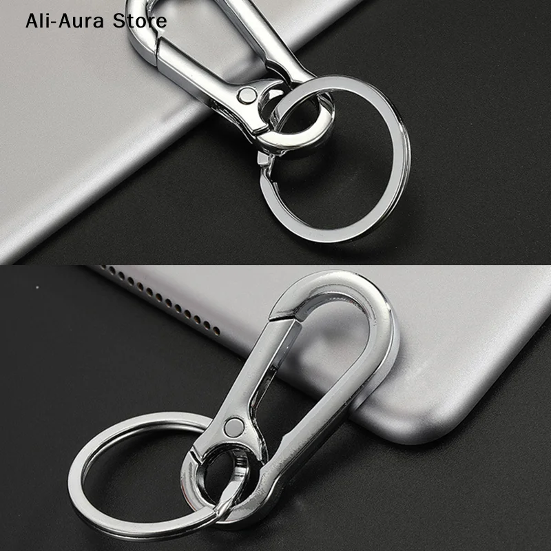 1Pcs Men Stainless Steel Gourd Buckle Keychain Waist Belt Clip Anti-lost Buckle Hang