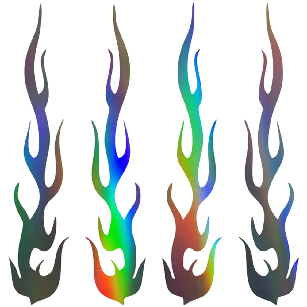 For Vehicle Customization Black Car Scratch Cover Sticker Customizable Vehicle Look Eye-catching Flame Pattern