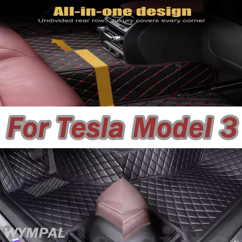 

Роскошные автомобильные коврики для Tesla Model 3 2019 2020 2021, автомобильные подушечки для ног на заказ, автомобильный ковер, аксессуары для интерьера
