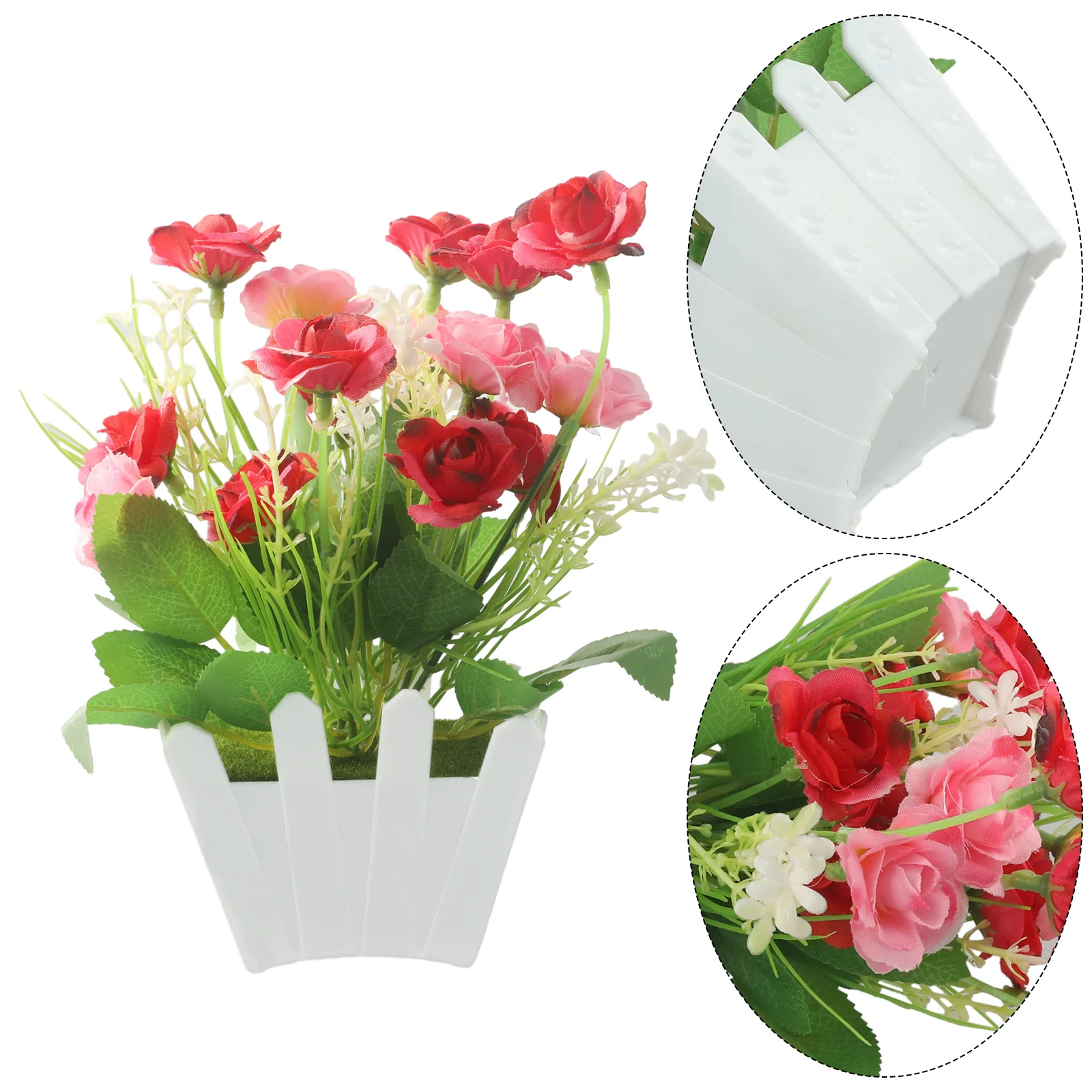 

Plastic Artificial Pot Plant 6 Color High Quality Material Lifelike Plant Long Using Time Easy Clean Beautiful