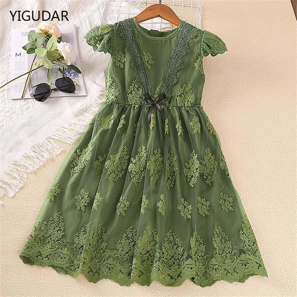 

Cute Girls Dress New Summer Girls Dresses Fancy Flower Princess Dress Toddler Tutu Baby Girls Tulle Dress Casual Wear 3 8Y