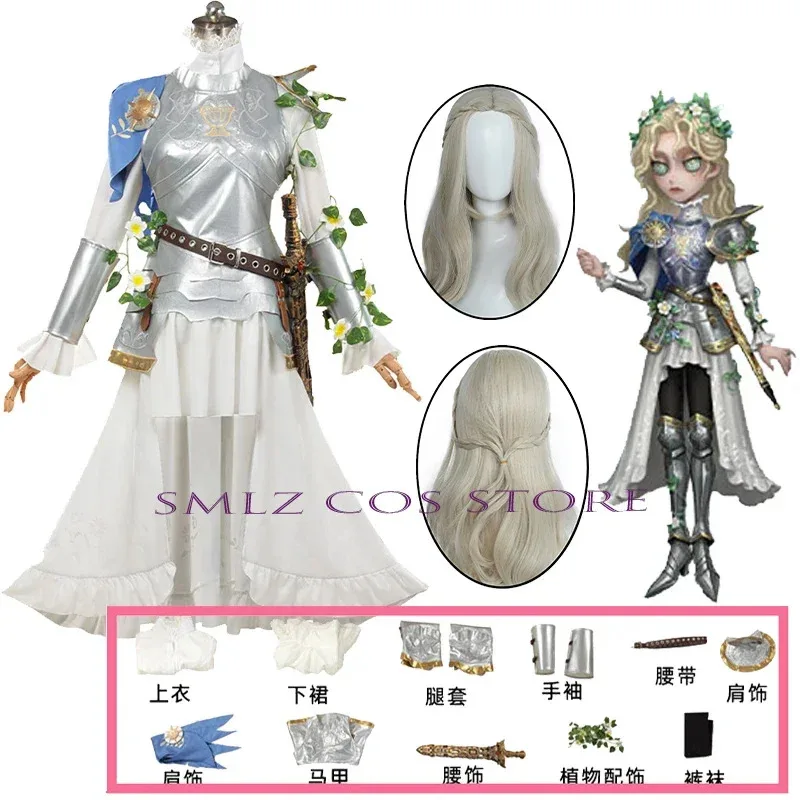 

Психолог/Ada Mesmer, парик для косплея, игровой костюм Identity V, серебряный рыцарь, униформа, платье, костюм, одежда для вечеринки на Хэллоуин для женщин