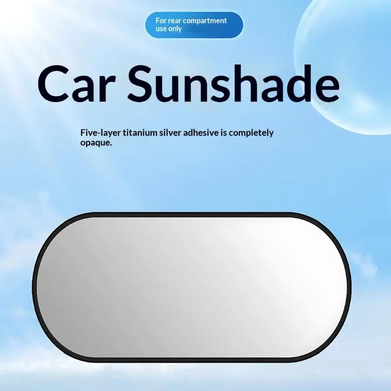 ♩UV-Reflective Car Sun Shade Cover Rear Windshield Sun Protection Sunshade Heat-Isolation Car Privacy Curtains Foldable Storage
