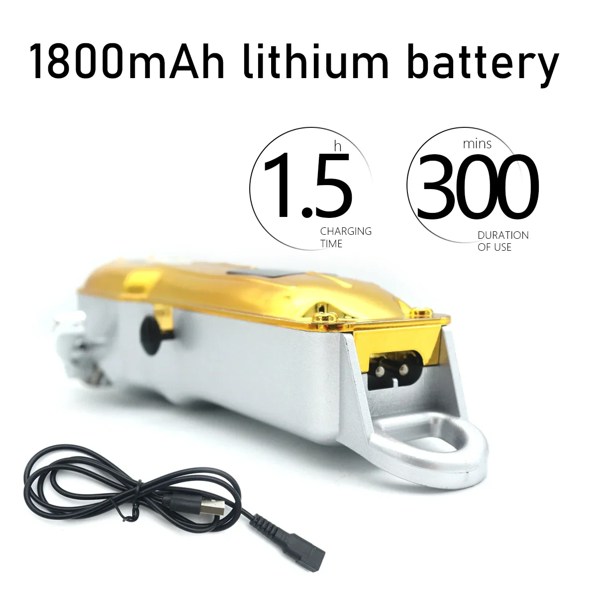 Men's Professional Hair Cutting Machine with DLC Blade 7200RPM T-Blade Barber Tools Bundle