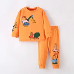 Quality 100% Cotton Pajamas Sets Lovely Tops Pants 2pcs Baby Girls Boys Clothes Sets Sleepwear Spring Autumn Kids Children Suits