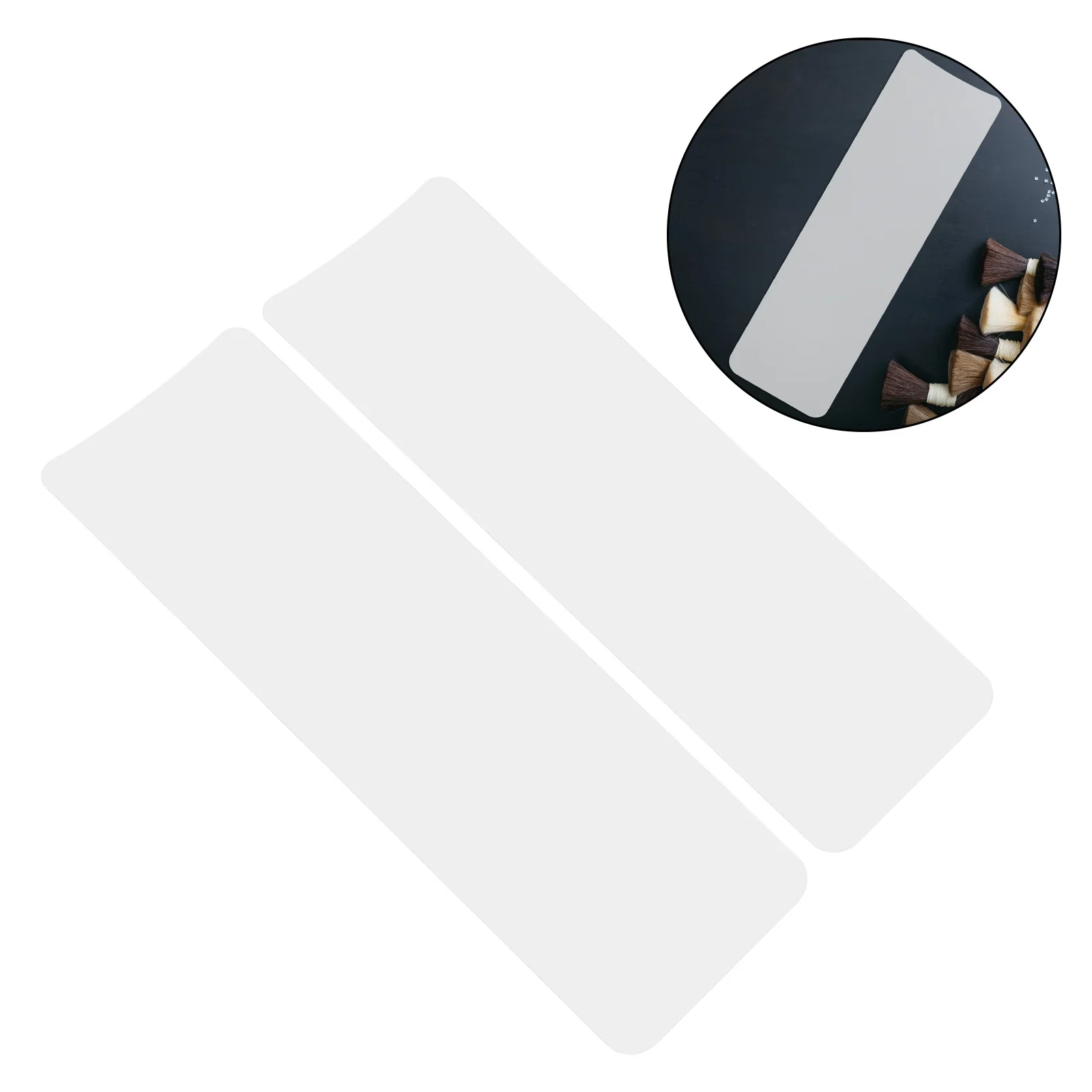 

2Pcs Durable Hair Highlighting Board Transparent Dye Paddle Practical Tool for Coloring Oiling Applying Products Convenient