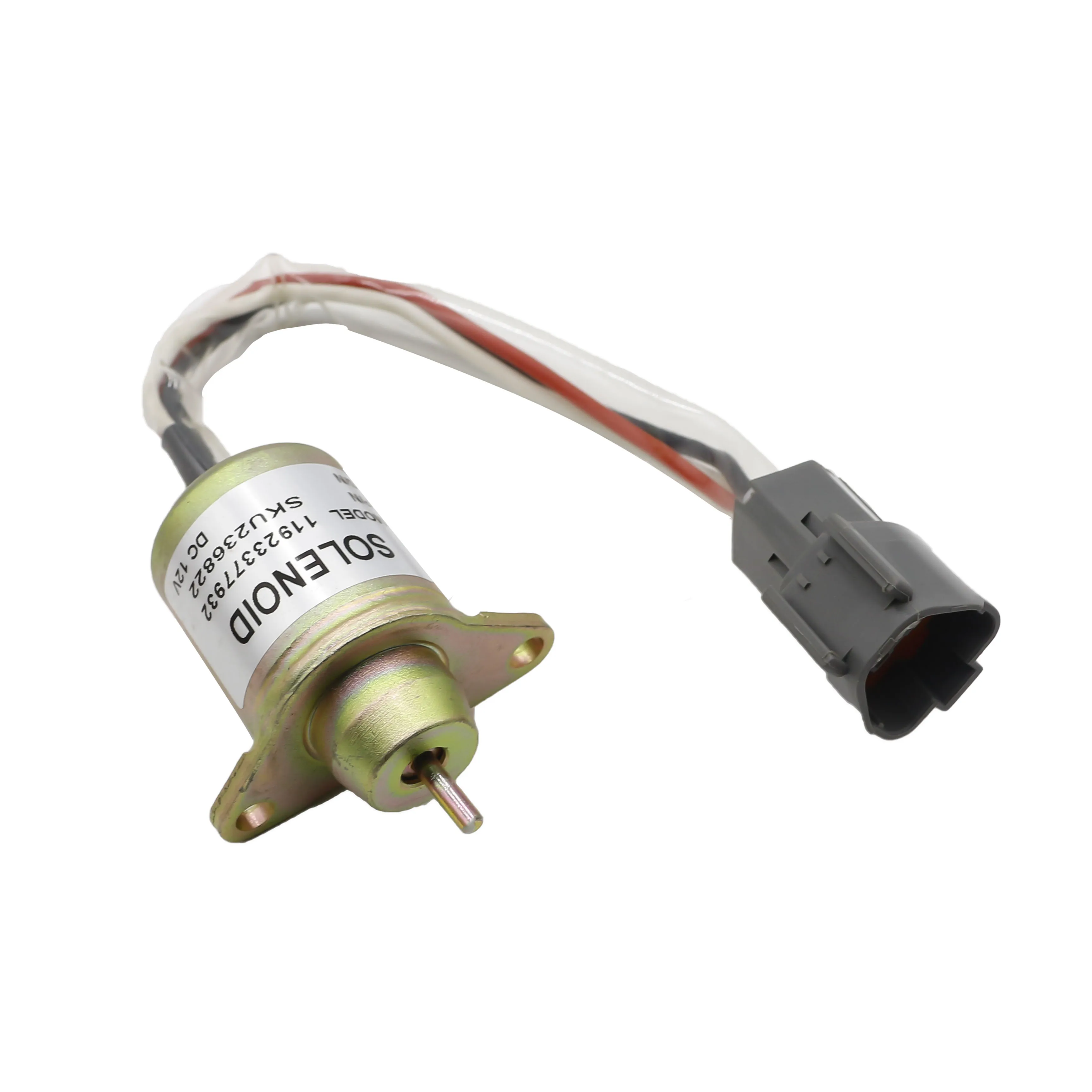 12V Fuel Shutdown Shut Off Solenold 119233-77932 FOR YANMA R55-5, R60-5 Excavator  Fuel Shutdown Shut Off Solenold YC100494