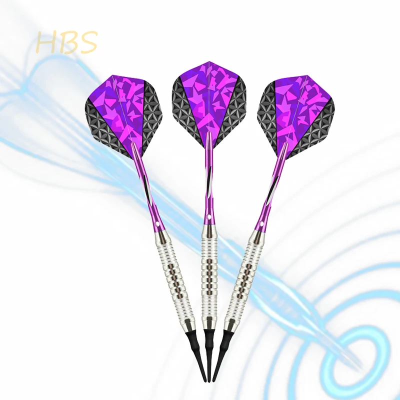 HBS 18g Soft Tip Darts Set Professional Indoor Plastic Tip Darts Electronic Darts Throwing Game Supplies