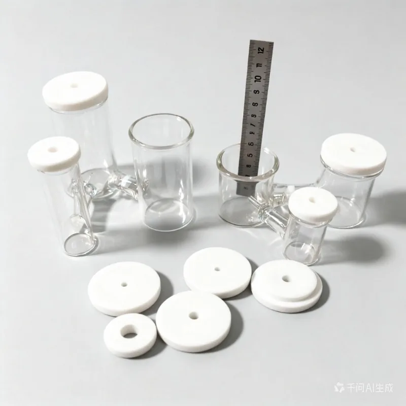 H-shaped Electrolytic Cell 100ml 150ml Three Port with Capillary Tube Filter Sand Core Glass Reactor
