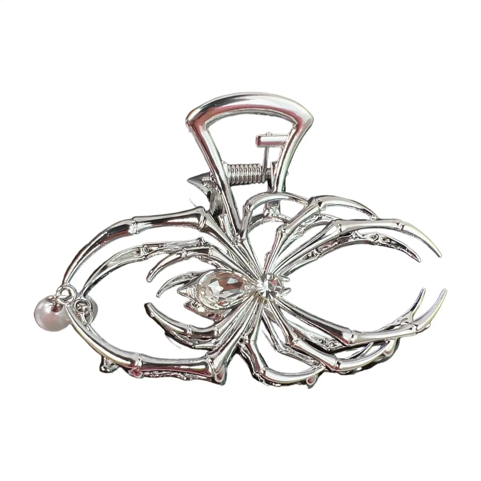 Halloween Hair Claw Clips for Women Girls 1Pcs Metal Black Spider Web Metal Hair Clip for Halloween Hair Accessories Decoration