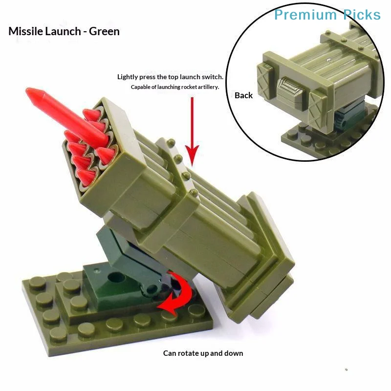 Model Kit Figures - Set Blok Peluncur Peluru Kendali Jarak