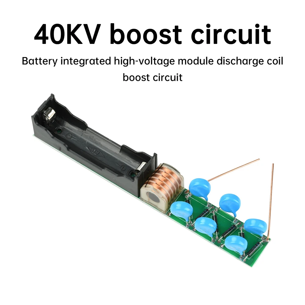 Transformateur haute tension DC 3.7V 40KV, bobine d'allumage, générateur d'arc d'impulsion, convertisseur élévateur DC à DC, batterie au Lithium