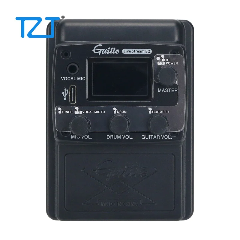 TZT GGP-05 Acoustic Guitar Pickup Acoustic Guitar Vibration Pickup System Singing Live Streaming EQ