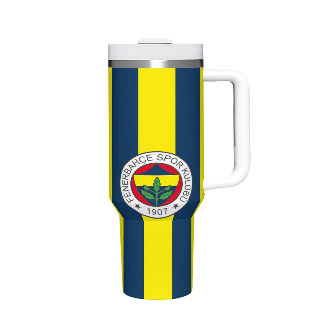 fenerbahce 1907 Coffee 40 Oz Ultimate Tumbler with Handle Insulated Tumbler with Straw and Lid Stainless Steel Travel Mug