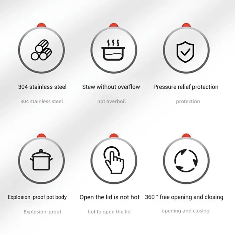 Бытовая скороварка из нержавеющей стали 304, с утолщенной многоскоростной регулируемой рисоваркой большой емкости