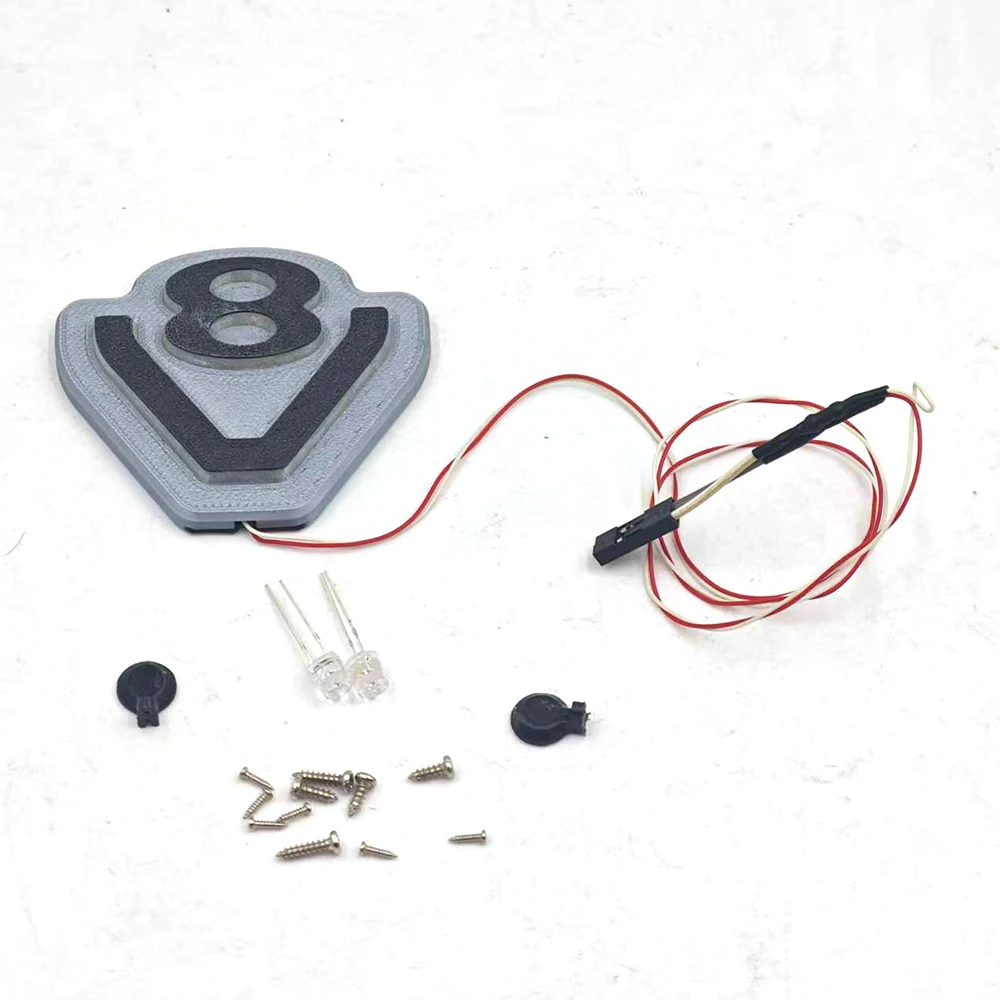 Simulatie V8 Logo Omgevingslicht voor 1/14 Tamiya RC Truck SCANIA 770 S VOLVO 750 Mercedes-Benz ACTROS 3363 MAN Speelgoed Auto Onderdelen