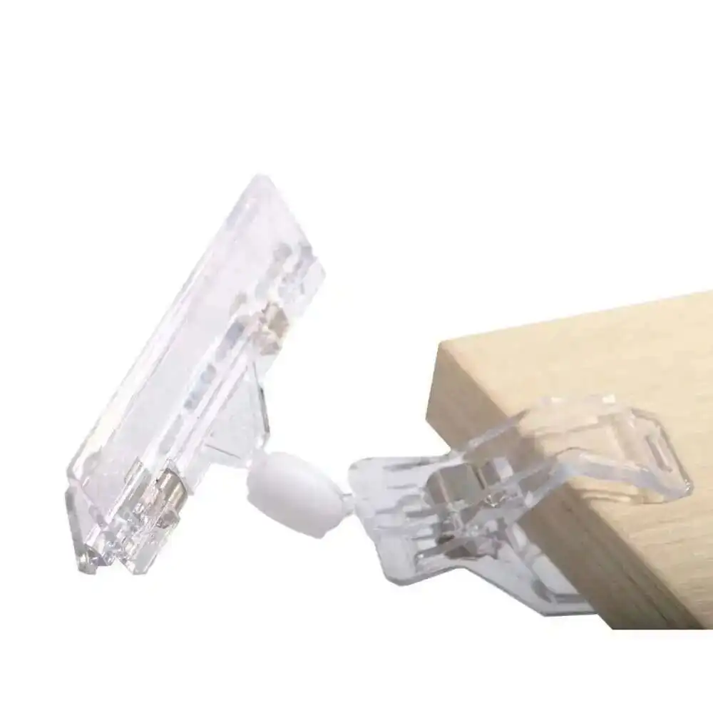 1pc Clear POP Advertising Clips Plastic Sign Price Display Label Tag Clip Holders In Supermarket Retails Label Holder Clamp