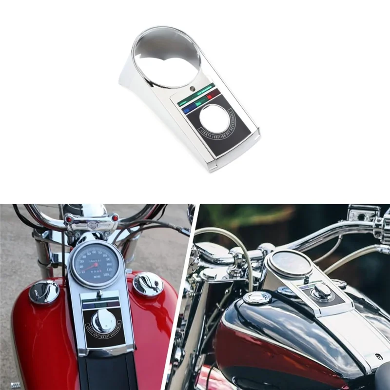 

Speedometer Motorcycle Dash Cover Panel Chrome Fit For Heritage Softail Springer Electra Glide Fat Boy FLSTF