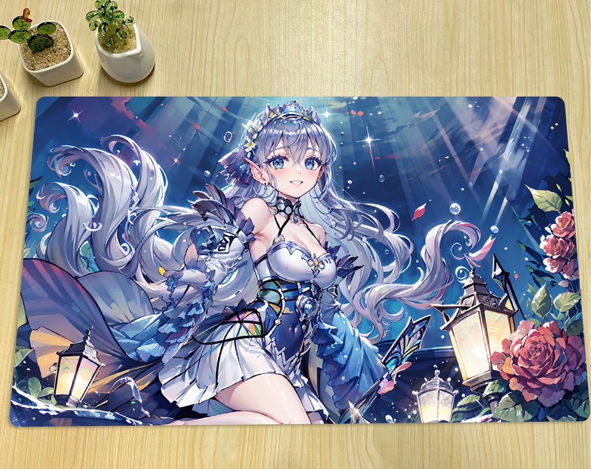 

YuGiOh Tearlaments Kitkallos TCG CCG Playmat Board Game Mat Trading Card Game Mat Gaming Playmat Mouse Pad Free Bag 600x350x2mm