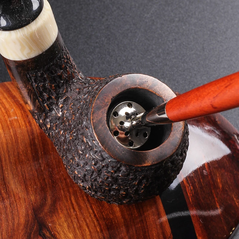 New Authentic Pipe Tool - 8deco Red wood Tobacco Pipe Tamper Pokers Tool Tobacco Smoking Accessories Cleaner