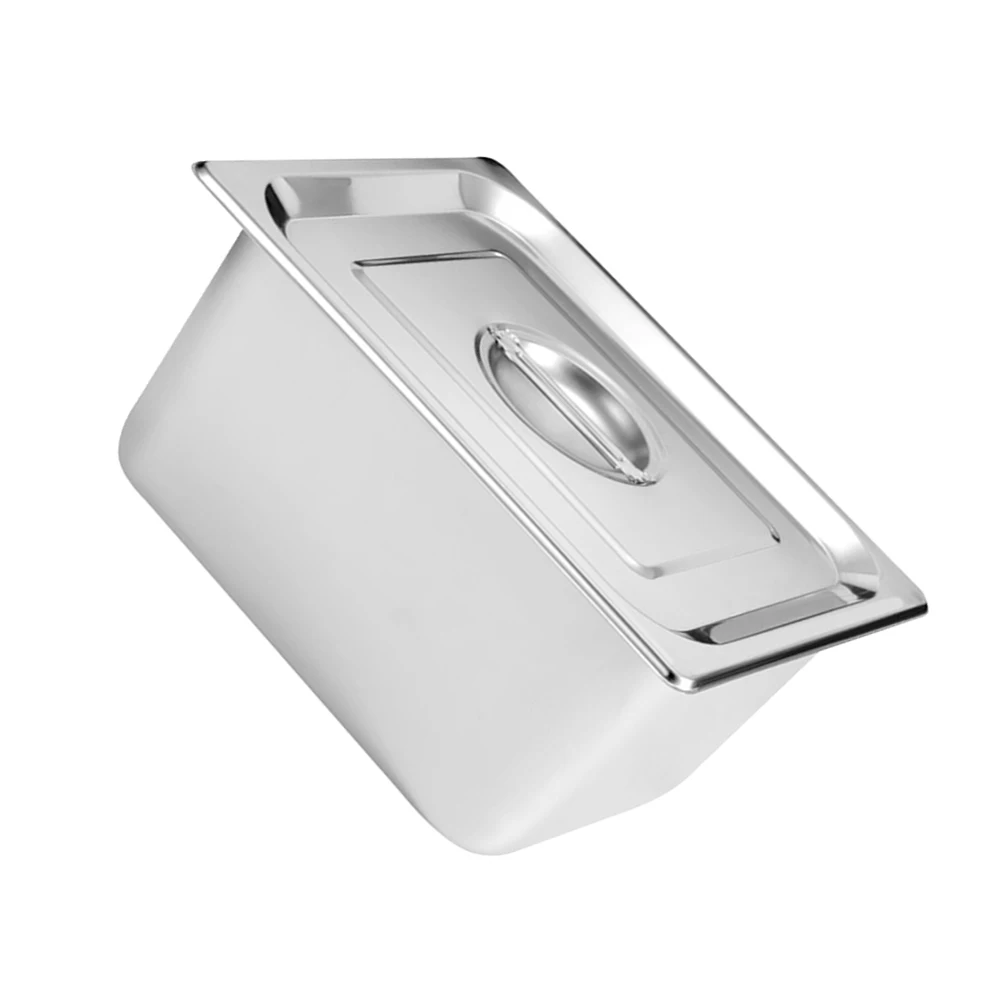 

2 set 2 set Stainless Steel Buffet Tray With Lid Rectangular Food Serving Dish Easy Pan Container Canteen Holder