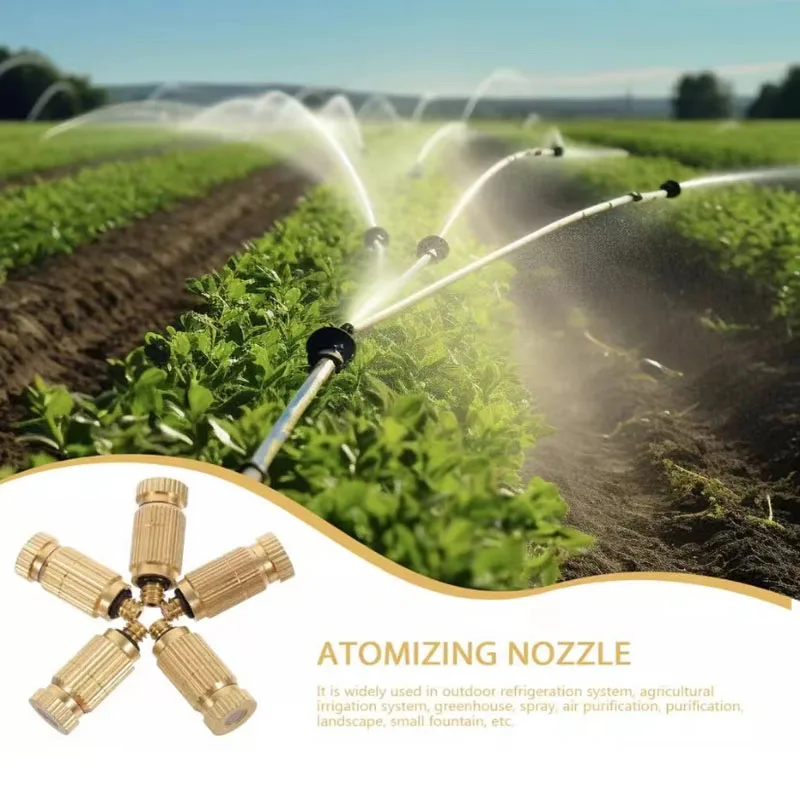 

High Pressure Atomizer Industrial Dust Removal Humidifier Spray Head Brass Misting Nozzle Garden Humidify Water Sprayer 20Pcs