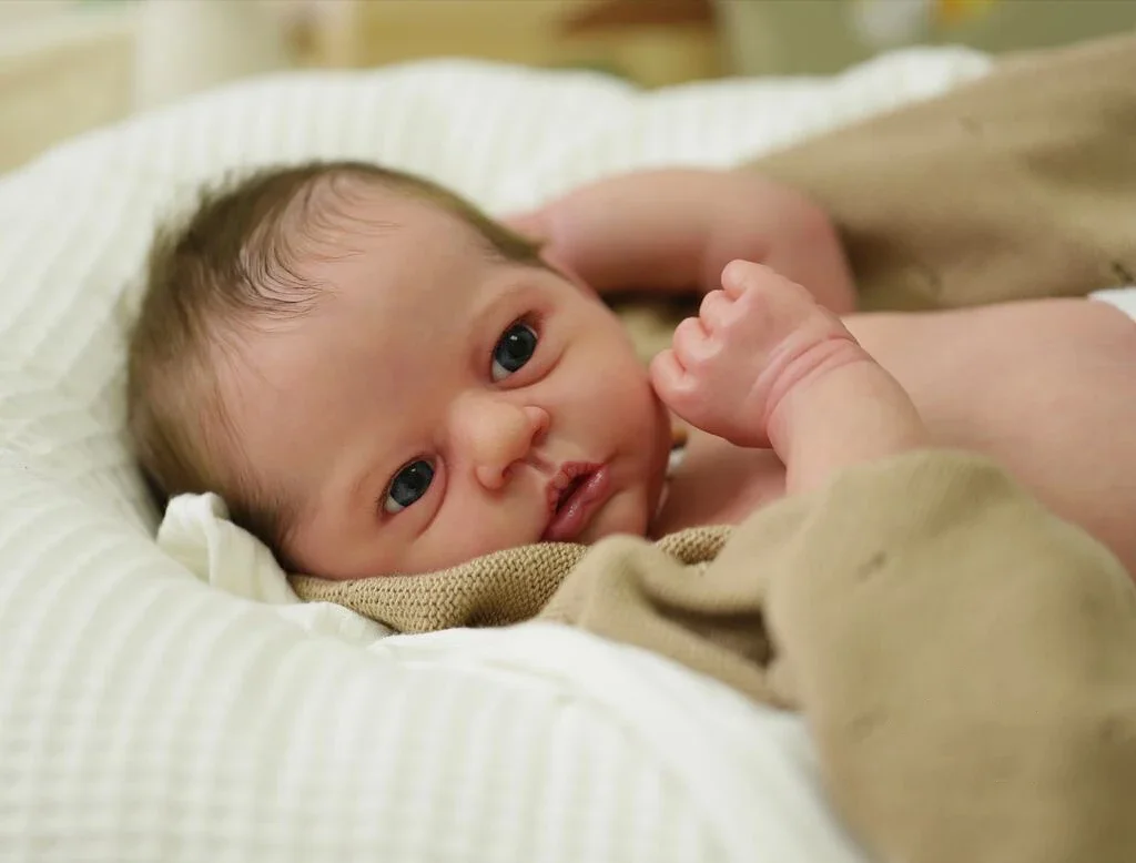 Zestaw dla lalki Reborn DLS 19 cali Evi, realistyczny, miękki w dotyku, świeże kolory, niedokończony, niepomalowany, części do samodzielnego wykonania lalki.