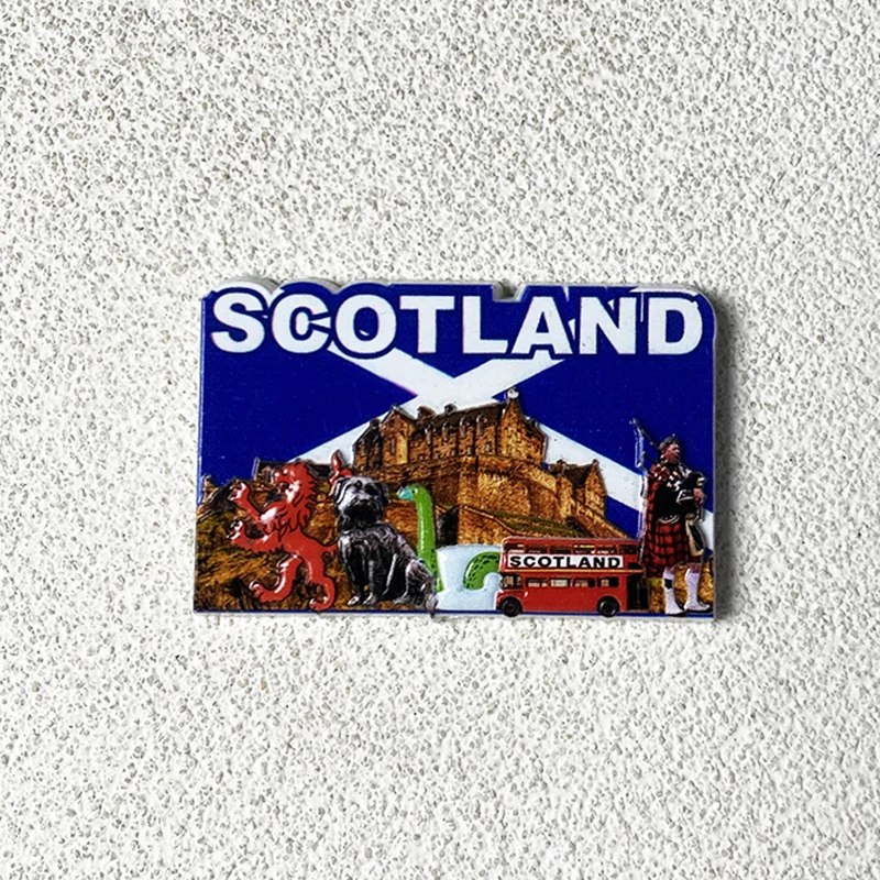 Scotland Tourist Souvenirs Home Decor Collection Arts and Crafts Gifts Edinburgh Castle, 3D Magnetic Fridge Magnets,