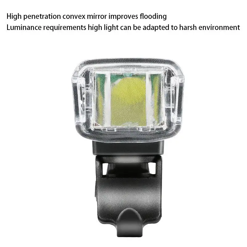 USB Rechargeable Bike Light Set Front Light with Taillight Easy to Install 3 Modes ABS Bicycle Accessories for the Bicycle