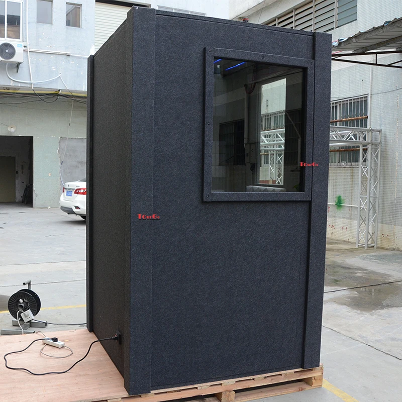 كشك عازل للصوت سهل التجميع محمول للتكبير/التسجيل