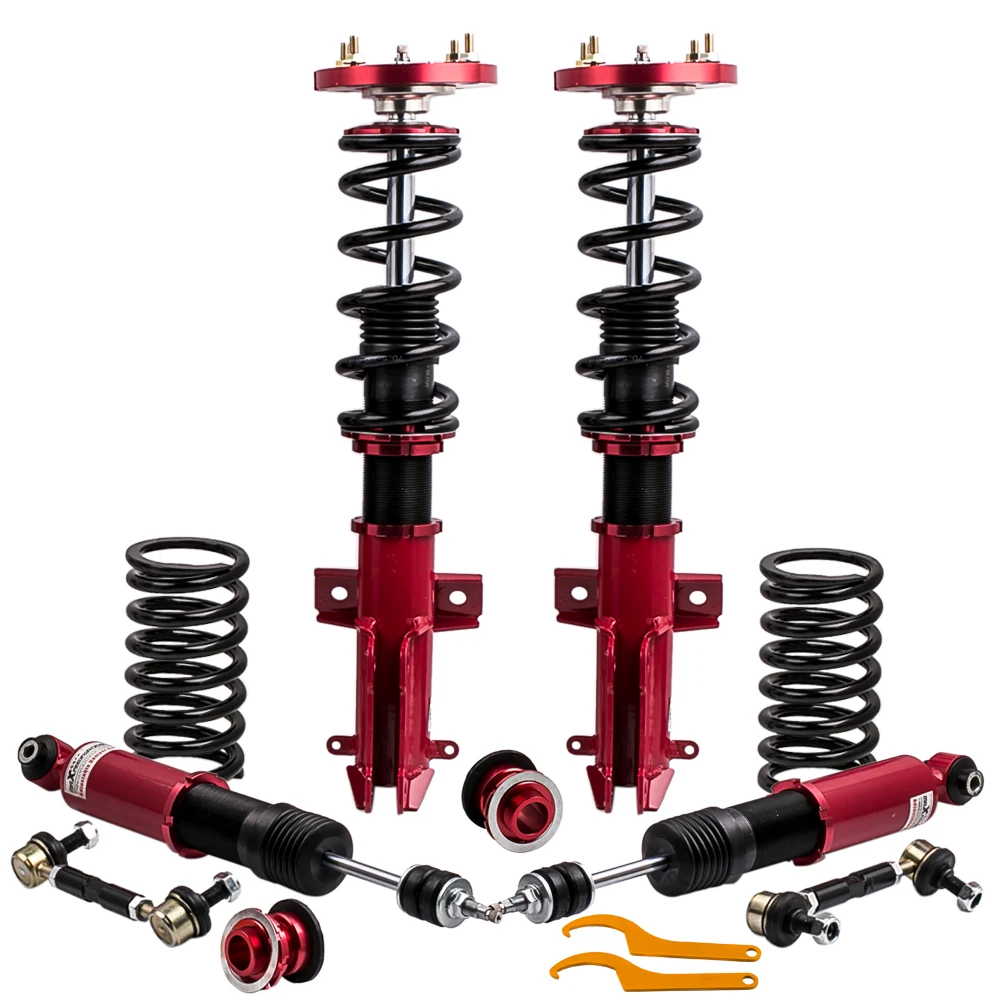 24 Ways Adjustable Damper Coilover Lowering Kit For Ford Mustang S-197 2005-2014 Suspension Shock Coilover Kit