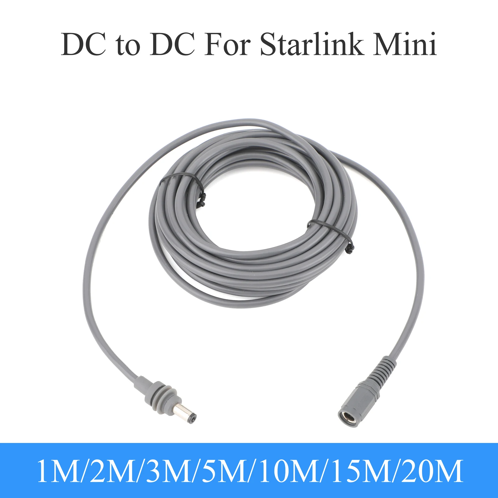 

For Starlink Mini DC male to DC female power extension cable 1/2/3/5/10/15/20m Plug and Play Suitable for Starlink MINI line