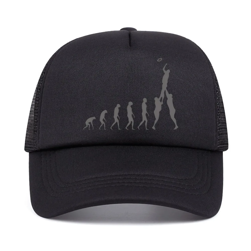 Rugby Evolution Novelty Baseball Cap Fashion adult Rugby sports caps Adjustable visor Hat mesh breathable Trucker hats