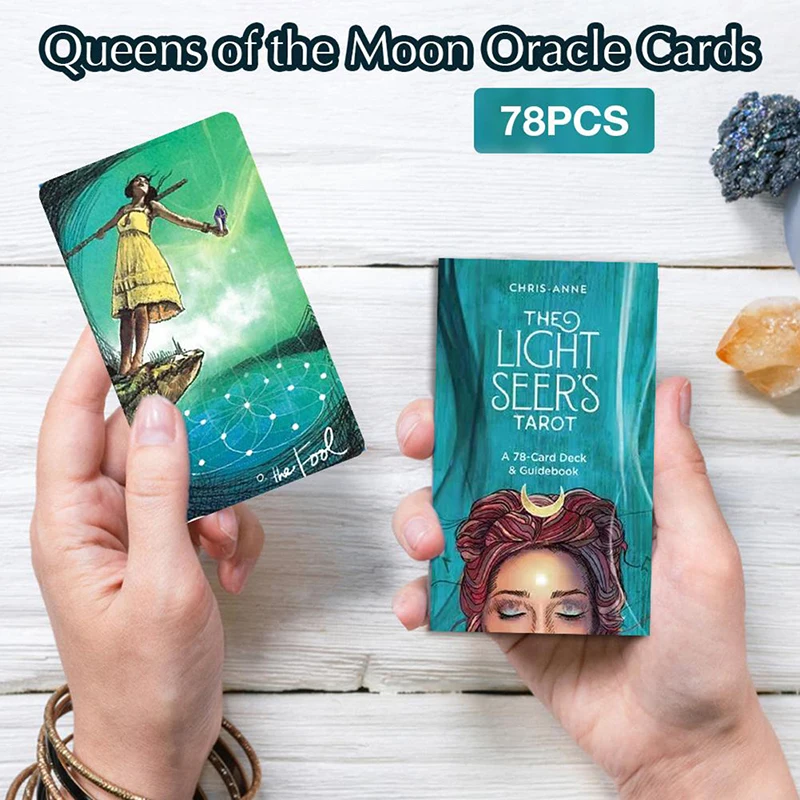 78pcs Tarot Oracle Card Mysterious Prophecy Divination Comics Tarot Card  The Light Seer's Tarot Cards Family Party Board Game