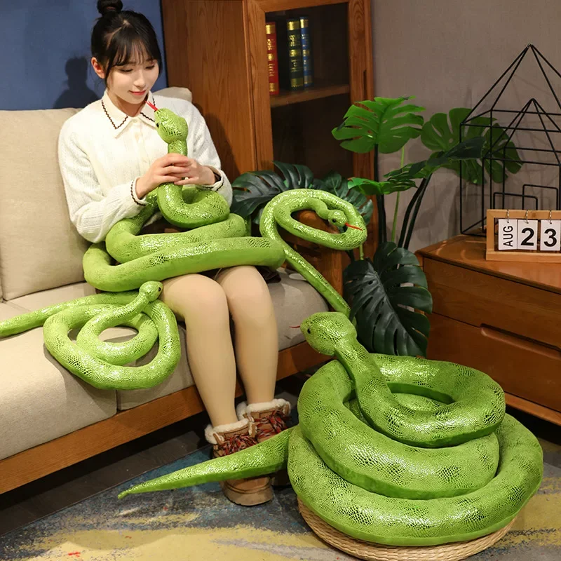 Plushfun Simulated Python Plush Toy Large Simulation Snake Soft Stuffed Long Prank Prop Home Decor Multiple Colors For Adult