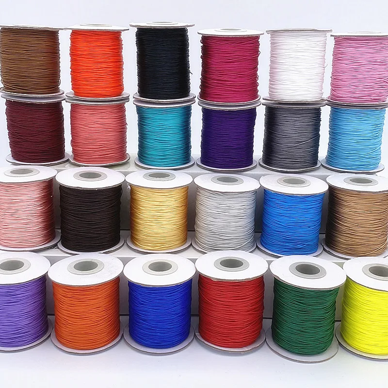 New 0.5/0.8/1.0/1.5/2.0mm Waxed Cord Waxed Thread Cord String Bracelet Fashion Jewelry Wholesale Rope for Jewelry Making