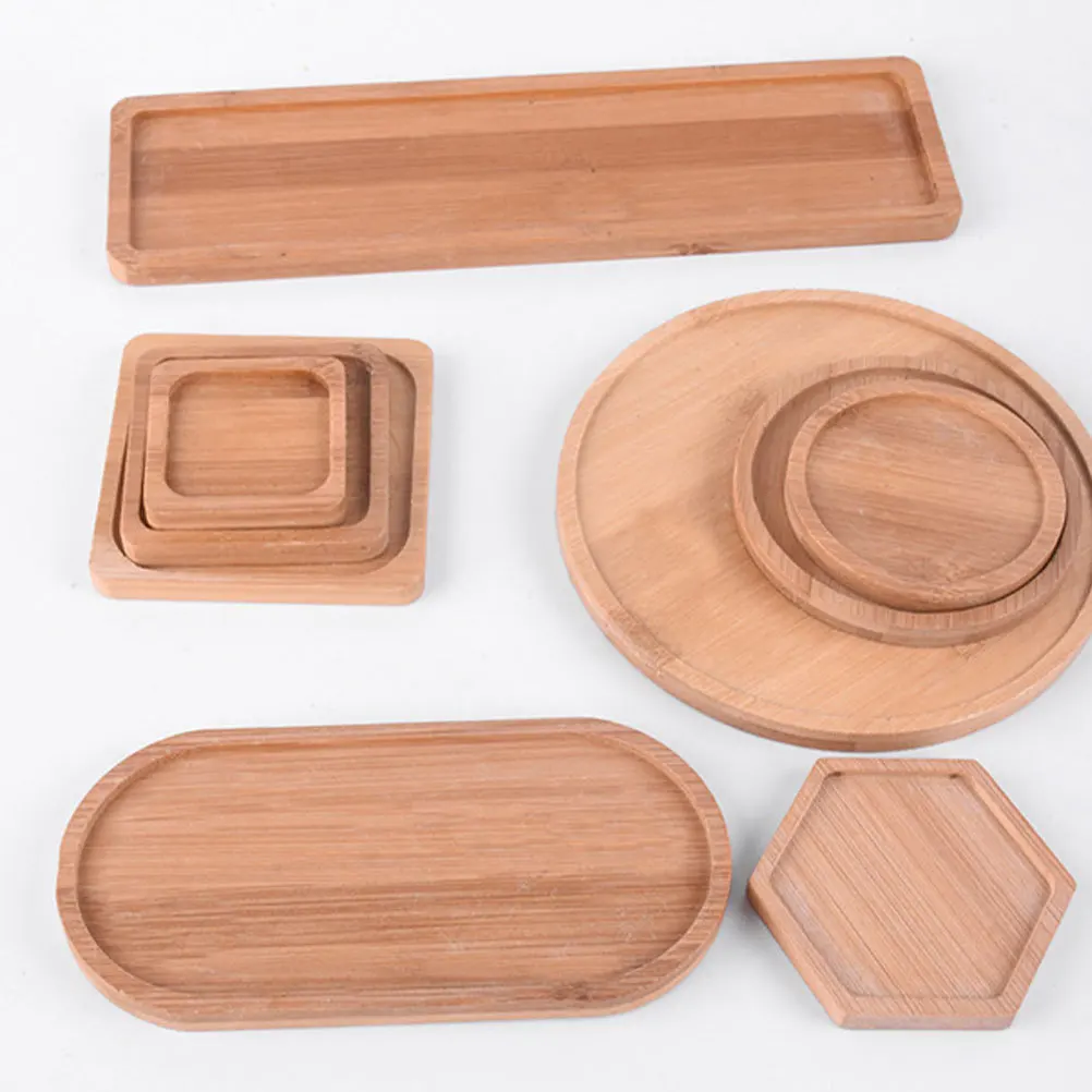 

2Pcs Bamboo Wood Hexagon Coaster Small Fruit Snack Plate Light Yellow Decorative Tray for Kitchen Tabletop Home Use