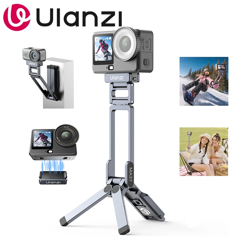 

Ulanzi MA37 Quick Release Mini Tripod Desktop Stand for DJI Osmo Action 6 / Osmo Nano 1/4'' Arca‑Swiss Quick Release for Travel