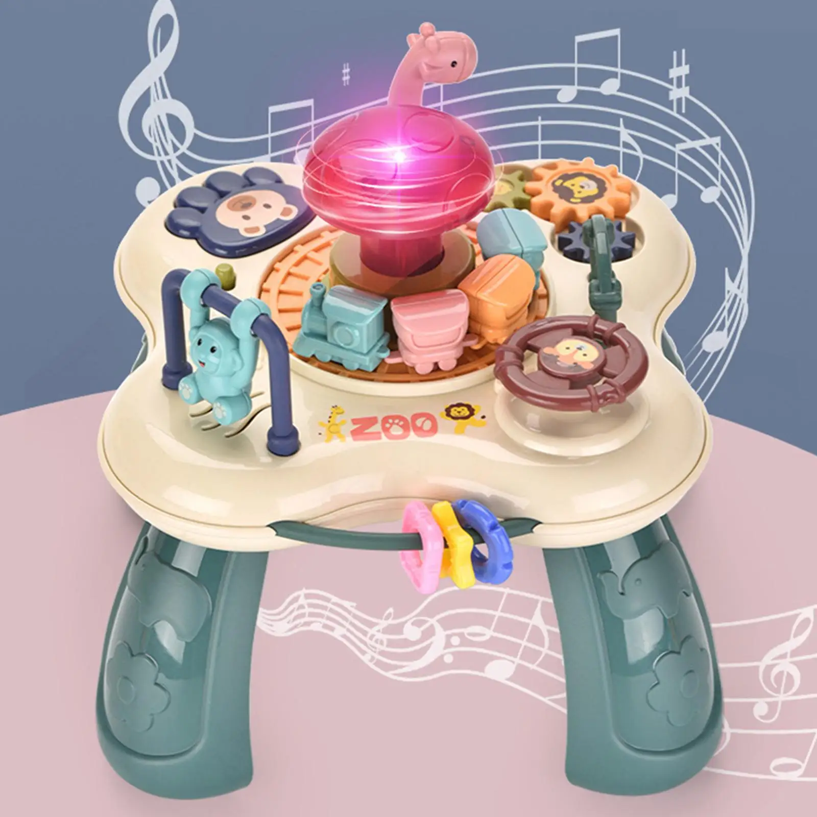 Baby Activity Table Toys Musical Sound Cute Infants Activities Toys Educational Skills Learning Music Game Kids Gift For Baby