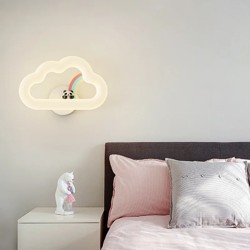 Creative Warm Modern Simple Wall Lamp Cream Style Cartoon Children's Creative Rabbit Room Bedroom Bedside LED Lighting Luminaire