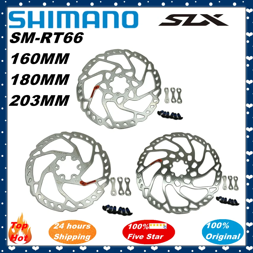 

Shimano Deore SLX SM RT66 6 Bolt Disc Brake Rotor 160mm 180mm 203mm 6 Bolt MTB Bike Disc Brake Rotors