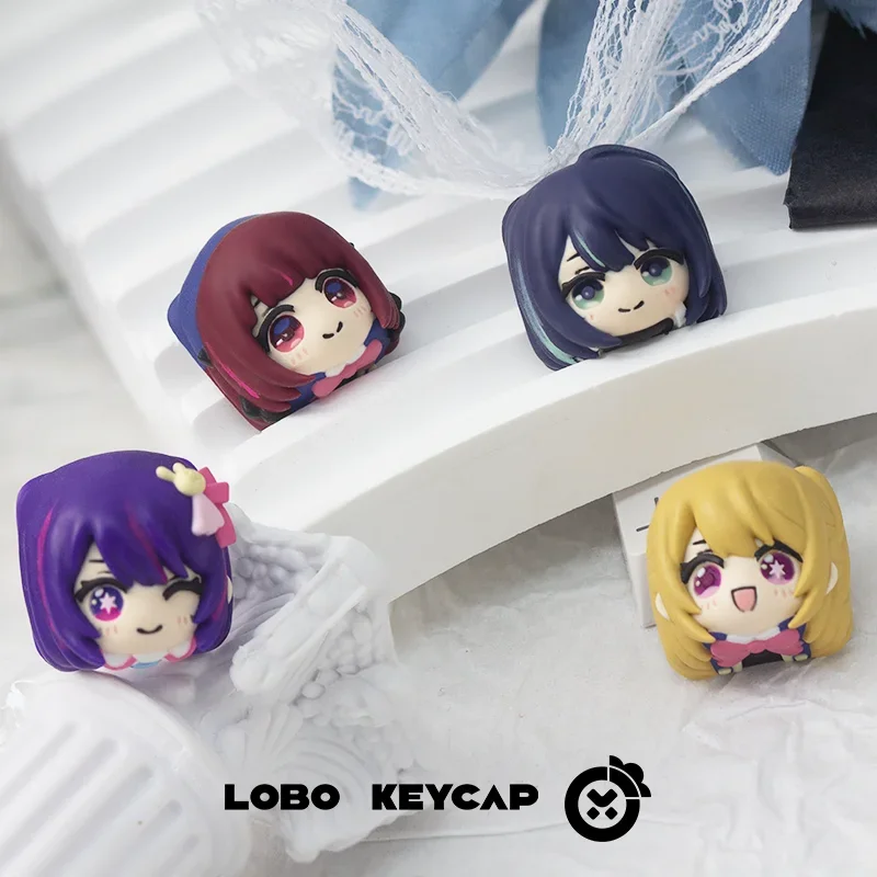 Oshi No Ko Theme Keycaps Original Design Cartoon Anime Mechanical Keyboard Keycap Accessories Custom 3D Resin Artisan Key caps