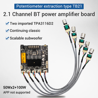 2.1 Channel Bluetooth Audio Amplifier Board ZK-TB21F TPA3116 Module TWS Box Potentiometer External/Integrated