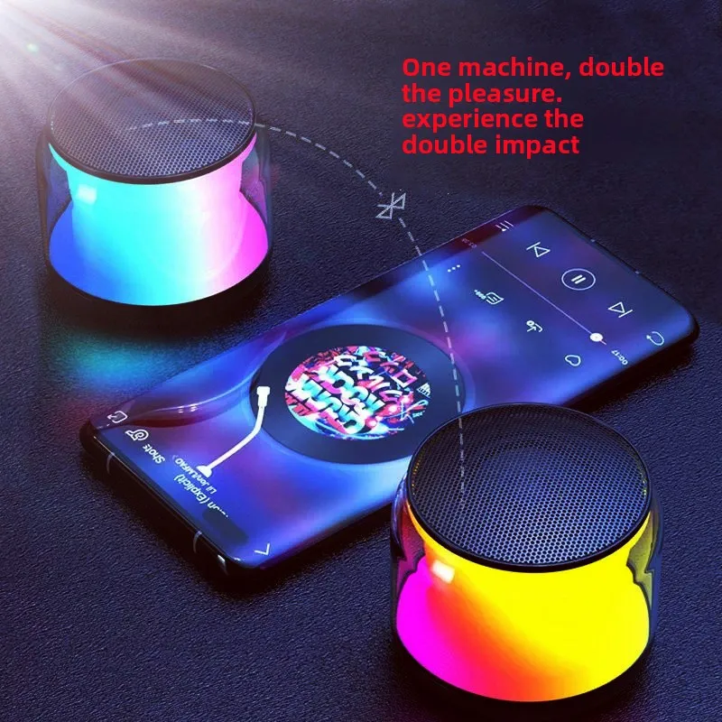5.0 Mini Speaker Plastic Material English Voice Prompt IPX4 Waterproof Large Volume Rechargeable Desktop