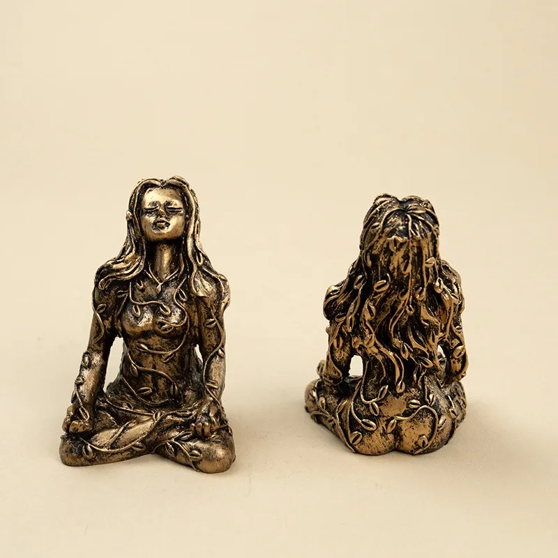 الأم الأرض تمثال صغير غايا الجنية الزخرفية بوذا تمثال التماثيل الزخرفية آلهة ديكور المنزل مهرجان هدية
